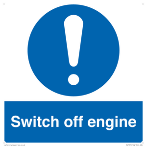 Switch off engine